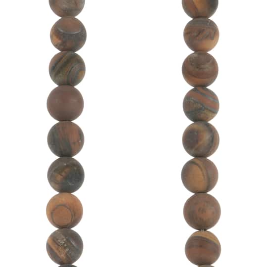 Brown Matte Tigereye Round Beads, 8mm by Bead Landing&#x2122;